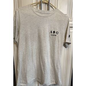 Acre & Oak Women's Heather Combed Ring Spun Cotton Short Sleeve Tee Gray Large